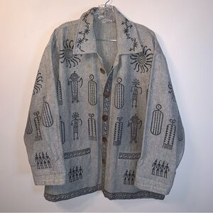 Venus Imports 100% Cotton Oversized Jacket Grey XL
